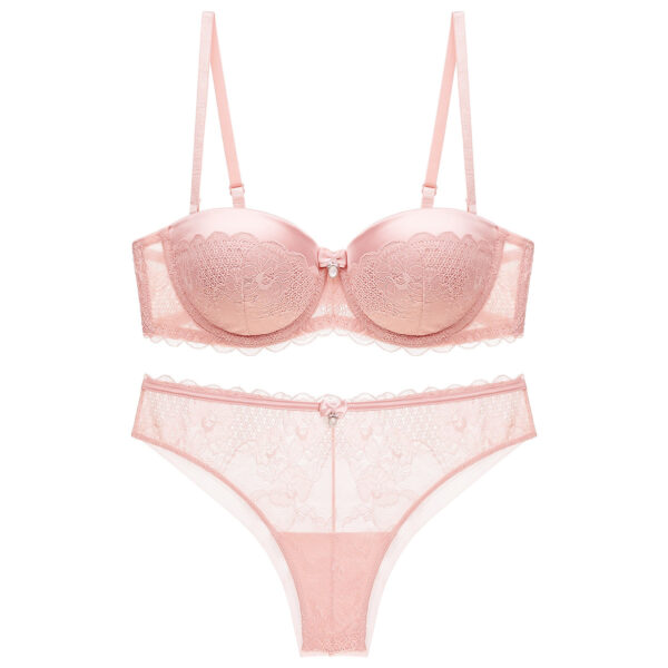 Épurée- Ensemble Soutien-gorge balconnet en dentelle douce de details satinés Épurée- Ensemble Soutien-gorge balconnet en dentelle douce de details satinés