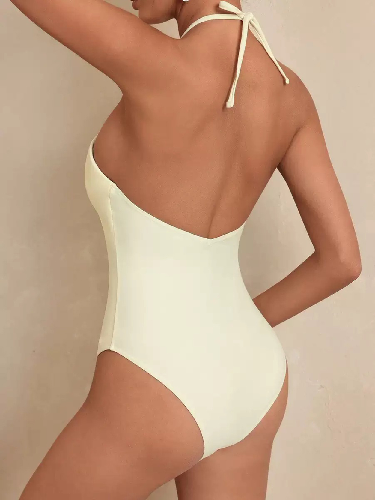 Maillot de bain une pièce à rosette avec rembourrage amovible- M4 – Image 4