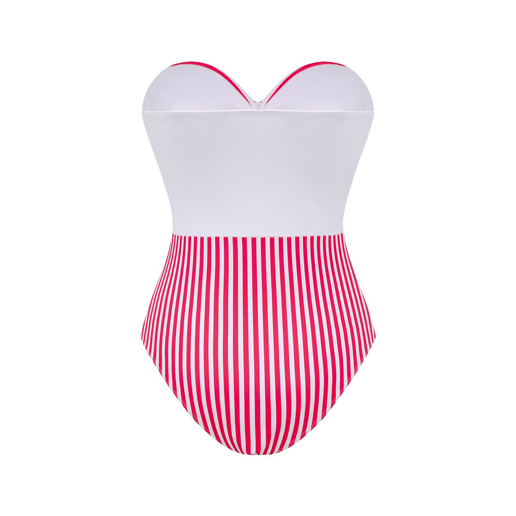 Maillot 1 pièce rétro à rayures, avec armatures et double rembourrage- M6-2 – Image 6